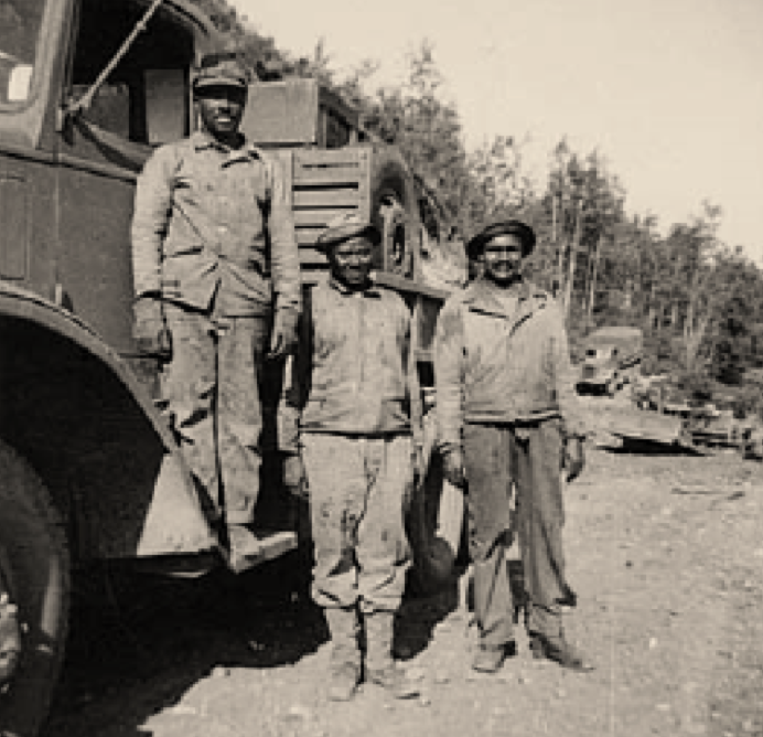 Three black regiments helped build the 1,600-mile Alaskan Highway through Canada to Alaska in seven months between April 11, 1942, and Nov. 20, 1942. They contributed to the nation’s mobilization and defense by linking the continental U.S. to Alaska.