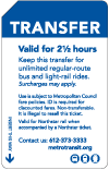 Image of Metro Transit transfer