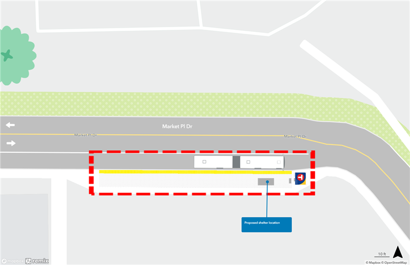 Image of proposed station condition at Little Canada Transit Station