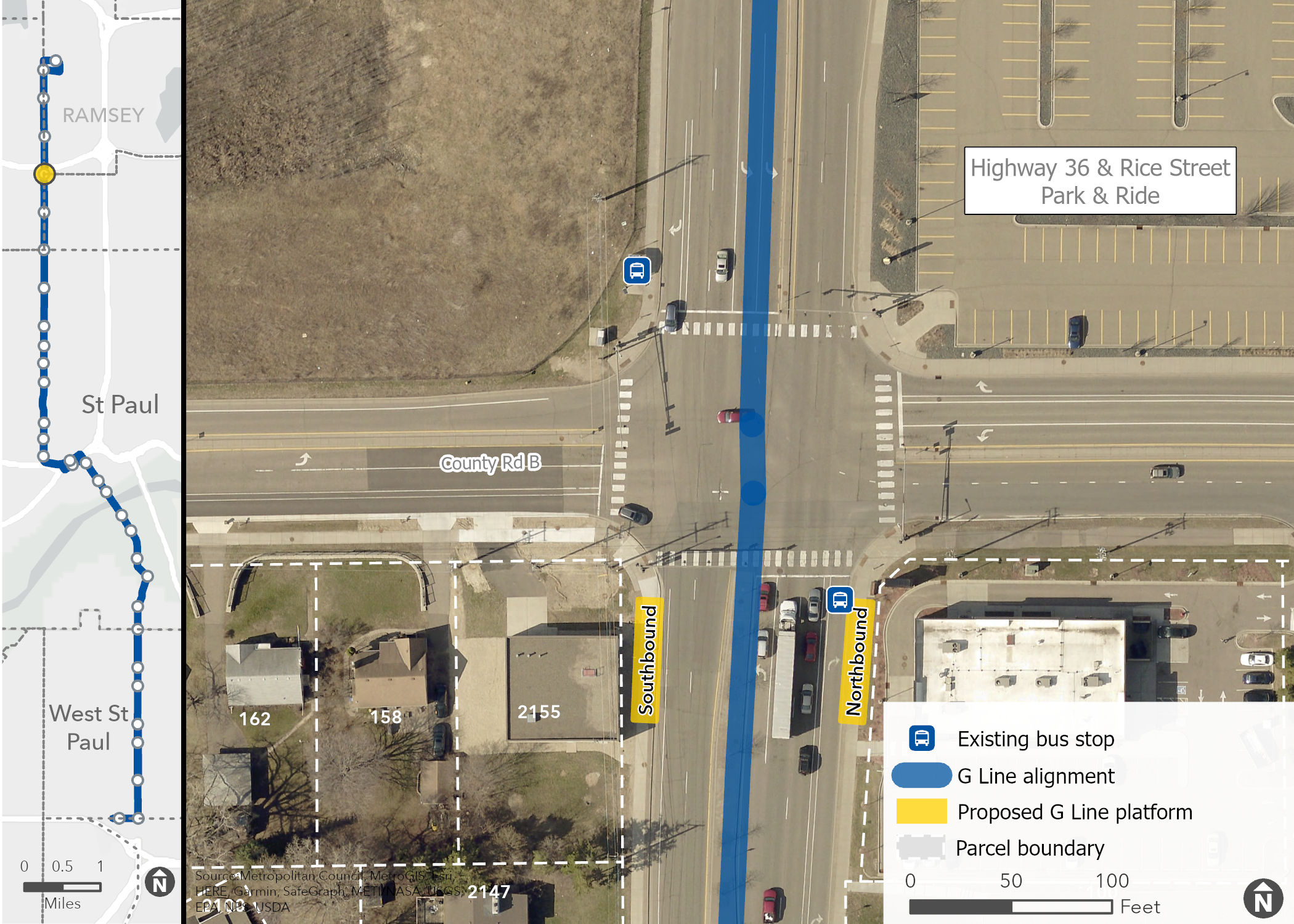 Arial station image of Rice and County RD B