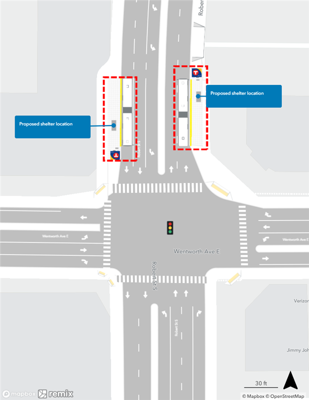 Image of proposed station condition at Robert and Wentworth 