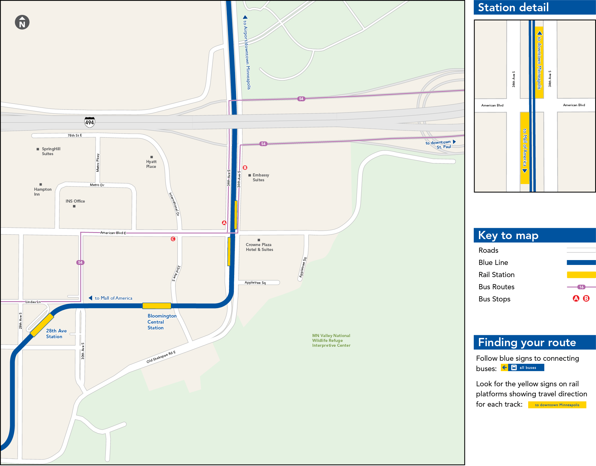 american boulevard station map