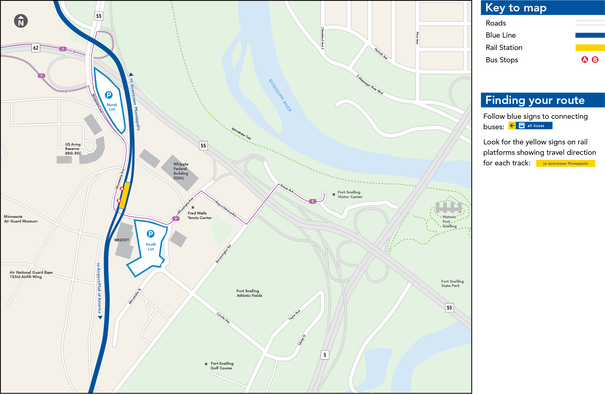 Fort Snelling Station Map