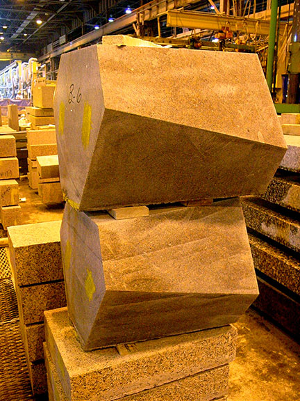 Rough cut granite blocks