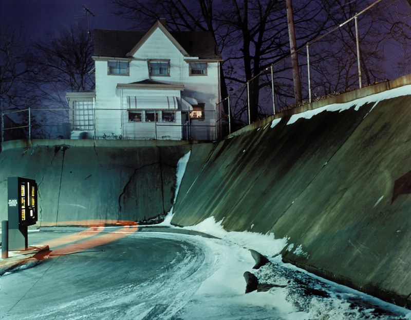 Art Photography by Penny Rakoff features image of house at night.