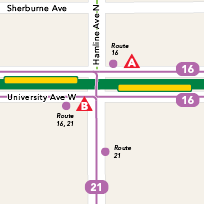 Hamline Avenue Station map