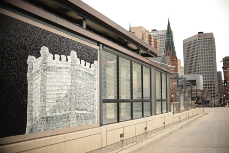 Public art by Janet Lofquist at 10th Street Station.