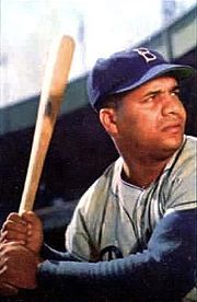 Roy Campanella with the Brooklyn Dodgers