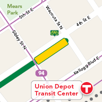 Union Depot Station map