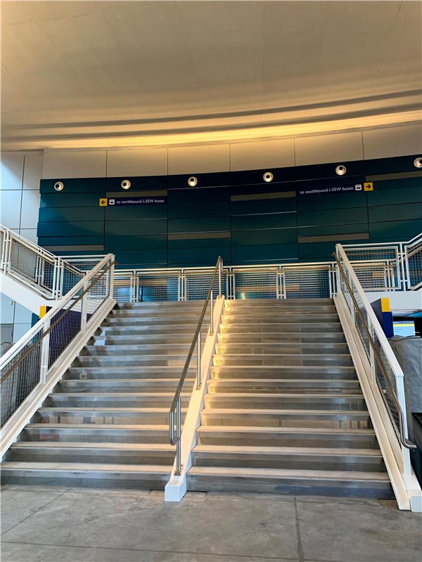 Station lobby staircase