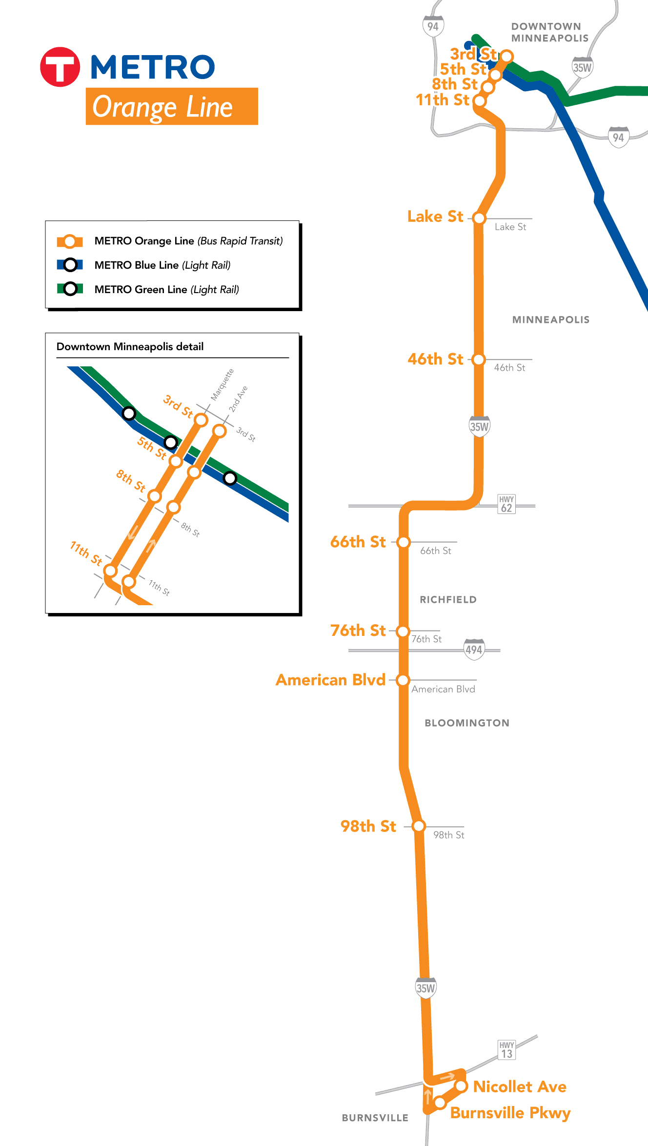 Orange Line Metro Map