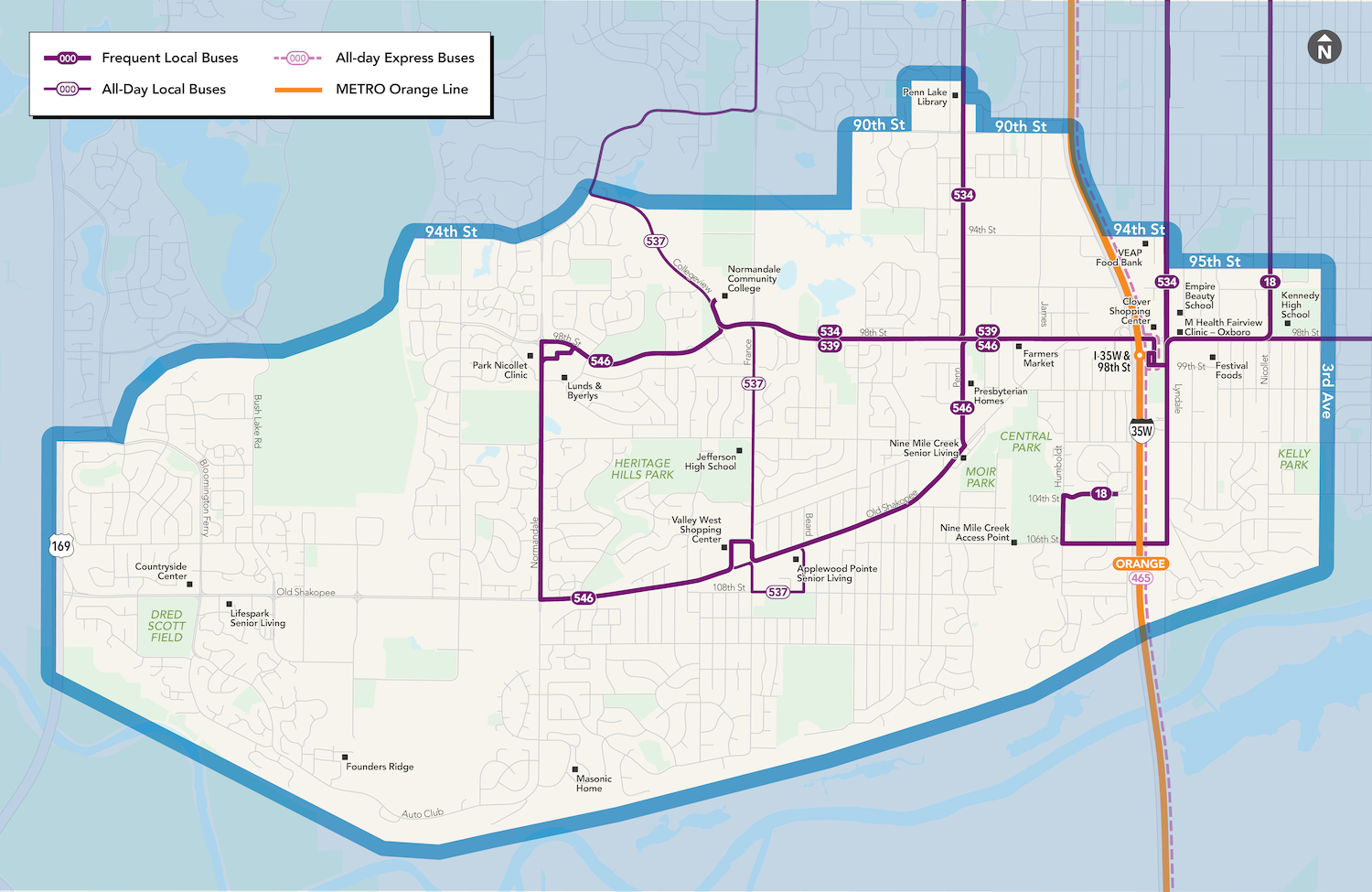 Map of Bloomington micro service