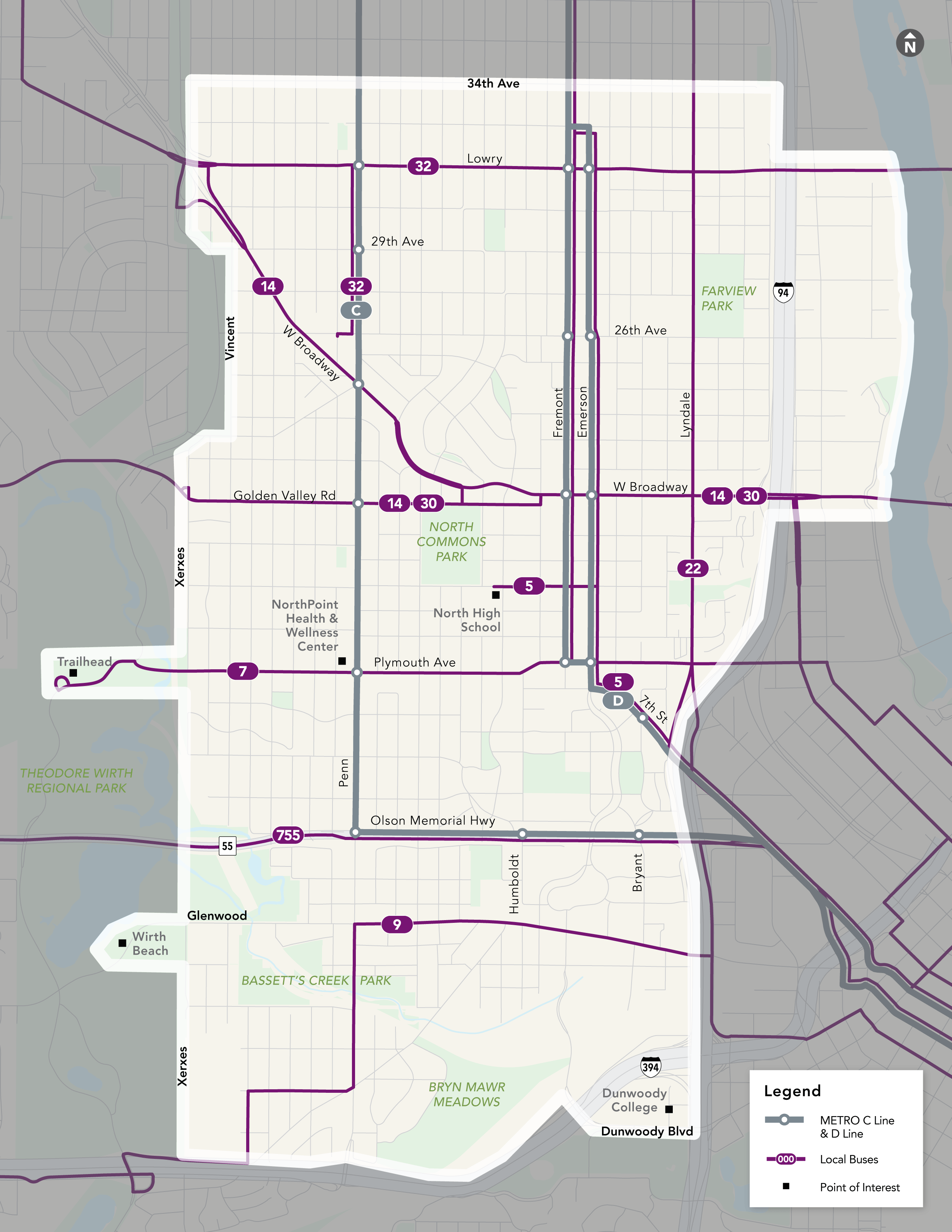 Map showing the borders for micro service.