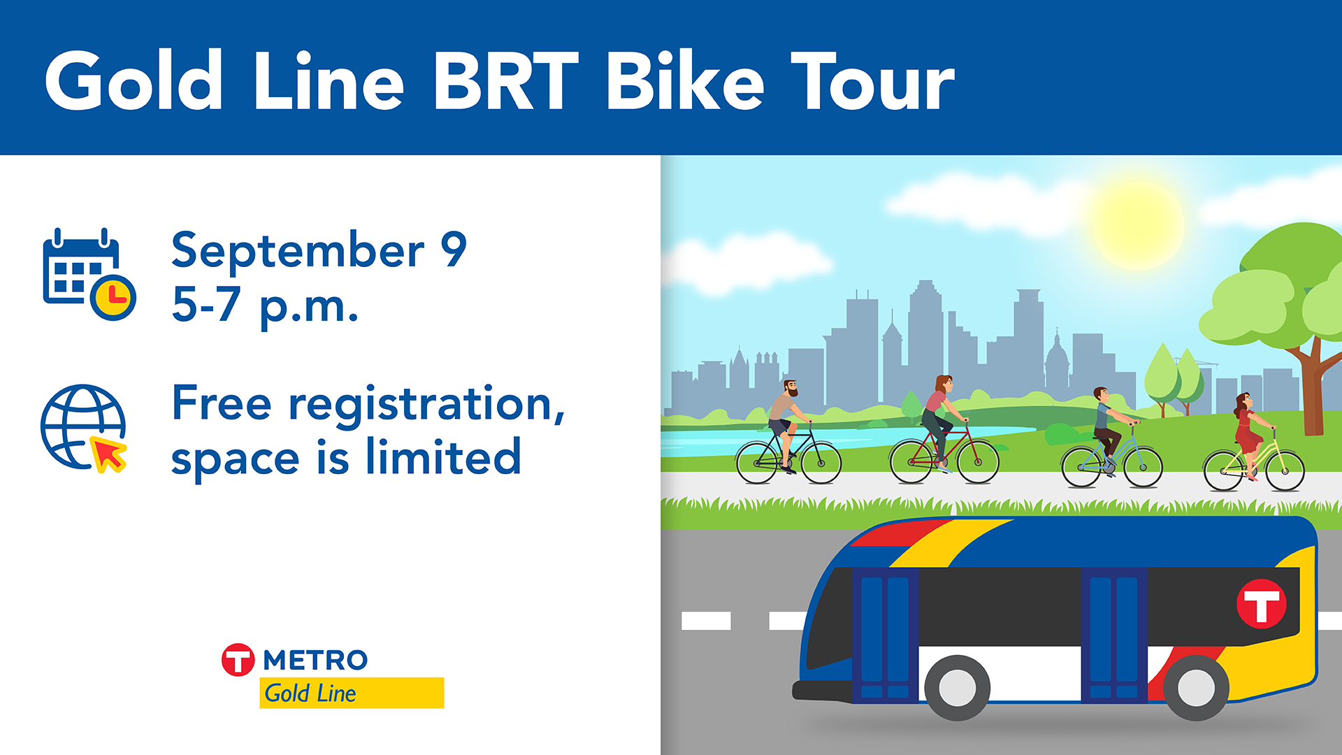 METRO Gold Line Bike Tour – Sept. 9 Enroll at link at bottom of page