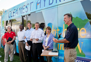 Introducing Metro Transit's newest hybrid bus at the 2012 State Fair Introducing Metro Transit's newest hybrid bus at the 2012 State Fair
