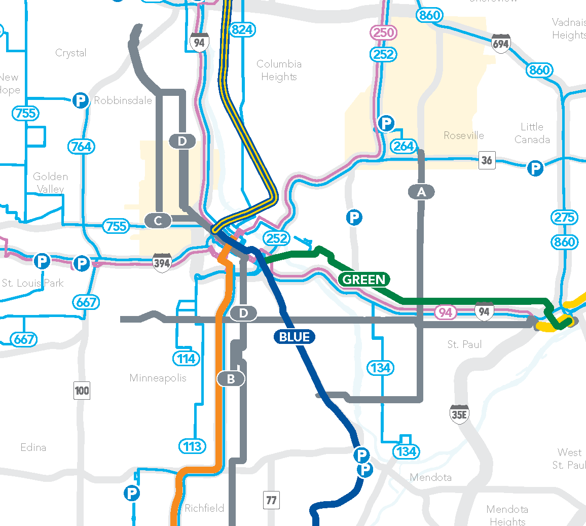 Abstract of commuter network map