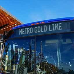 METRO Gold Line bus at a station