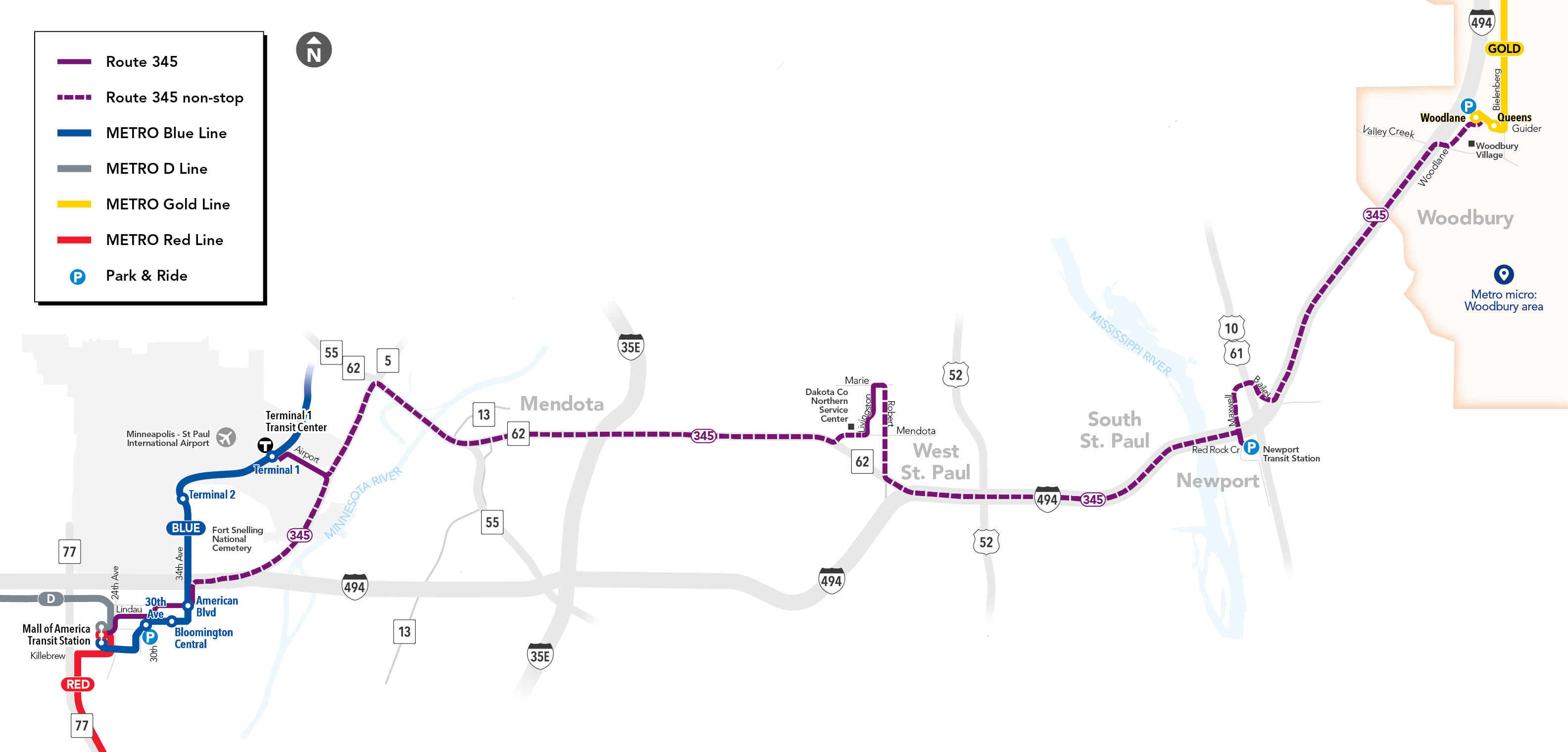 Map of new Route 345
