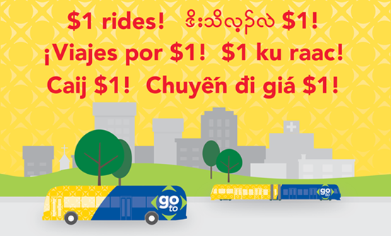 TAP program - One dollar rides.