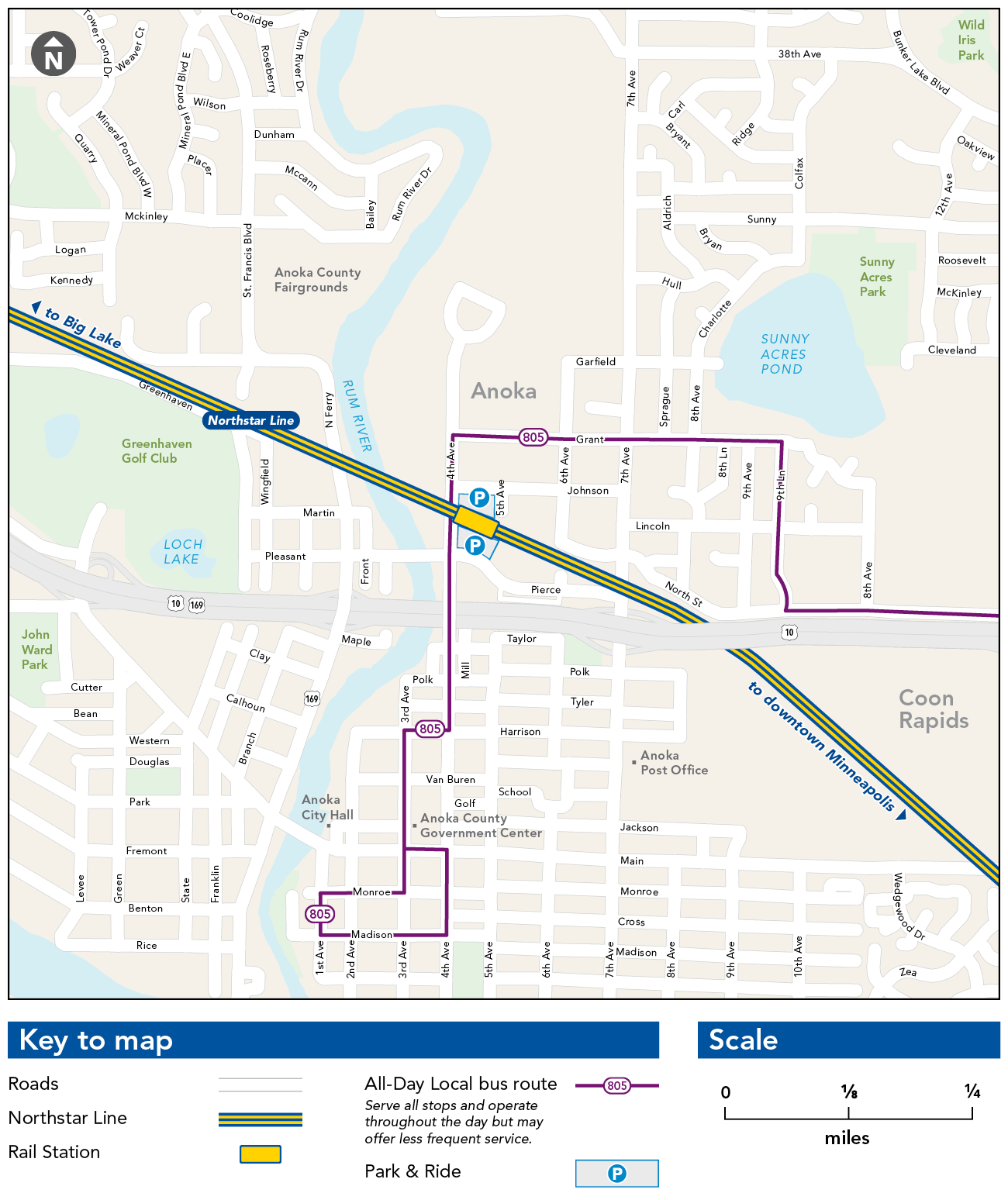 Anoka Station Map