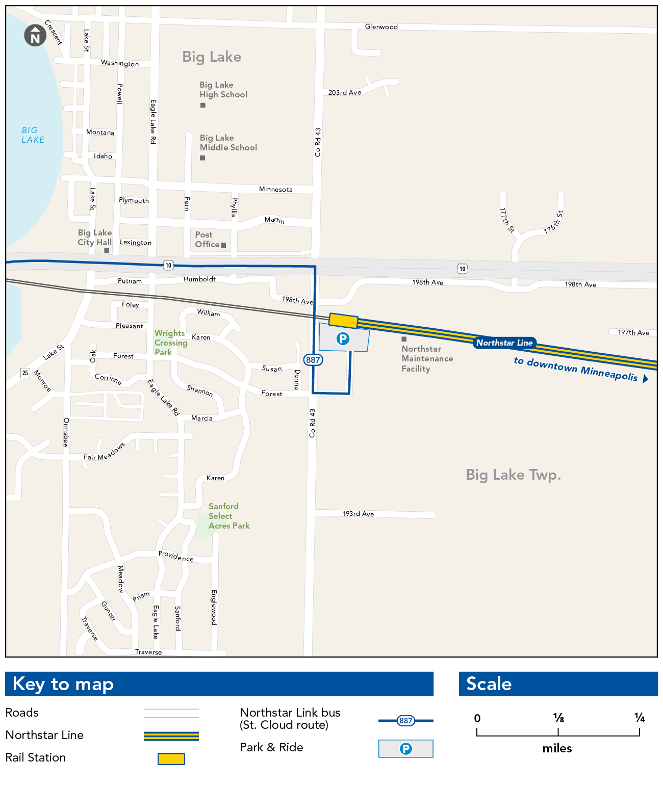 Big Lake Station Map