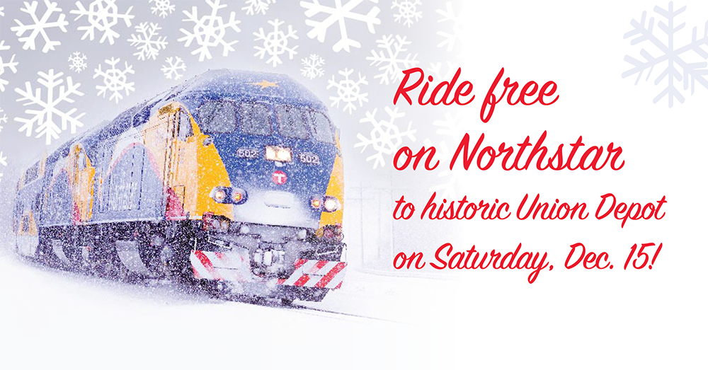 Northstar train with snowflakes