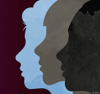 Illustration of three profiles of children