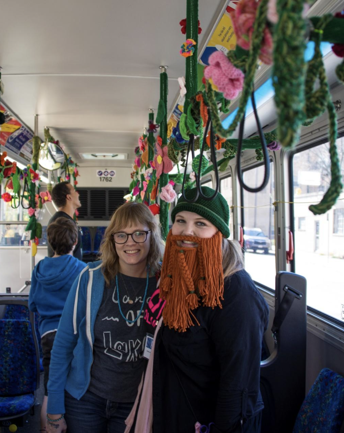 Yarn Bus public art project. 