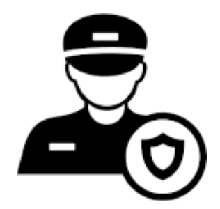 Decorative icon of officer