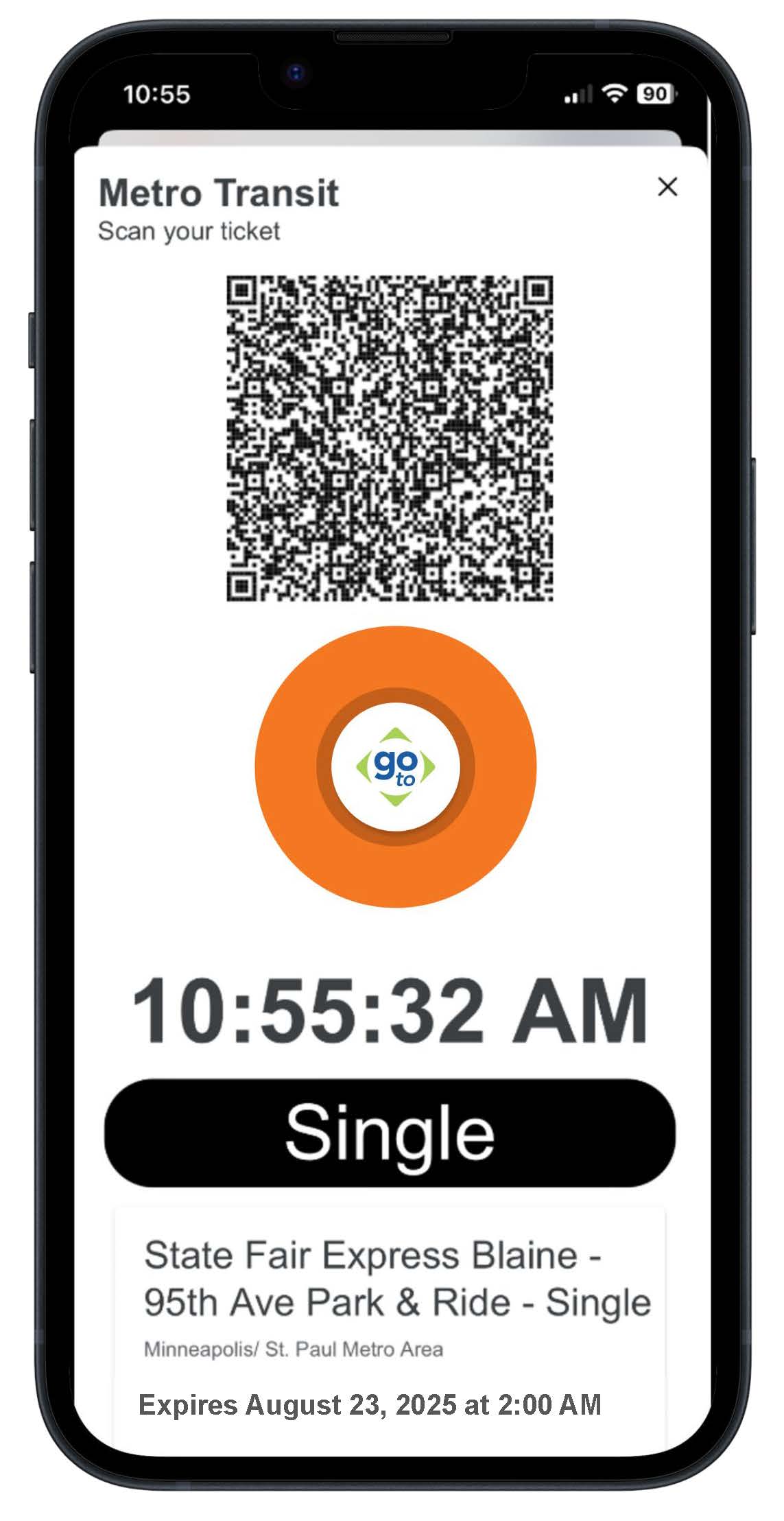 Metro Transit State Fair app ticket 