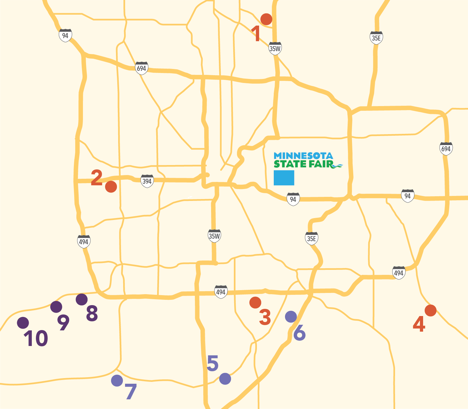 State Fair Express map