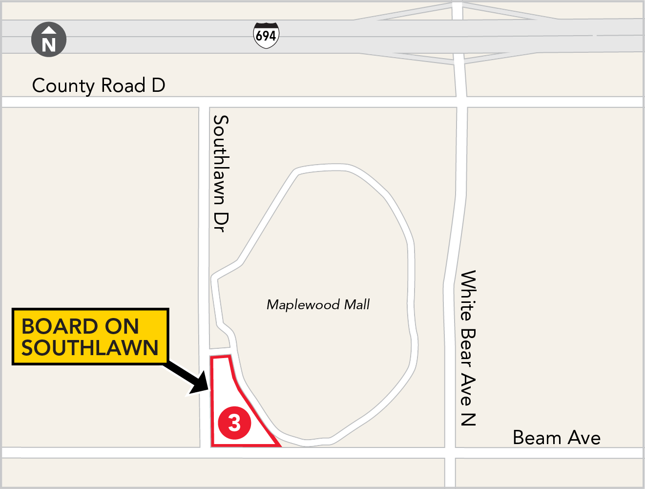 Maplewood Mall Park & Ride, 1793 Beam Ave.