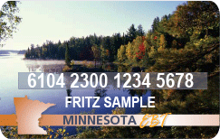 State of Minnesota EBT Card with name