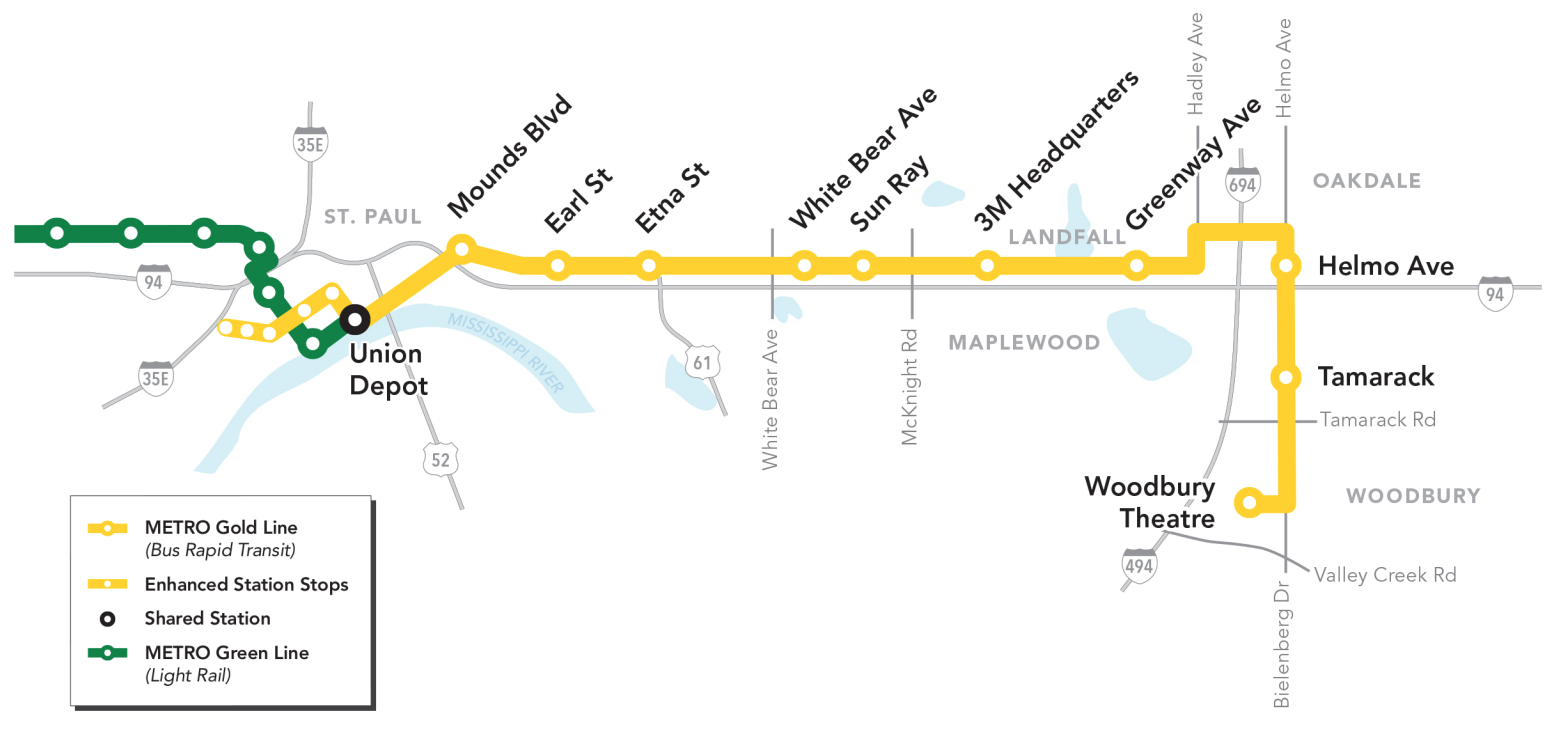 Gold line map