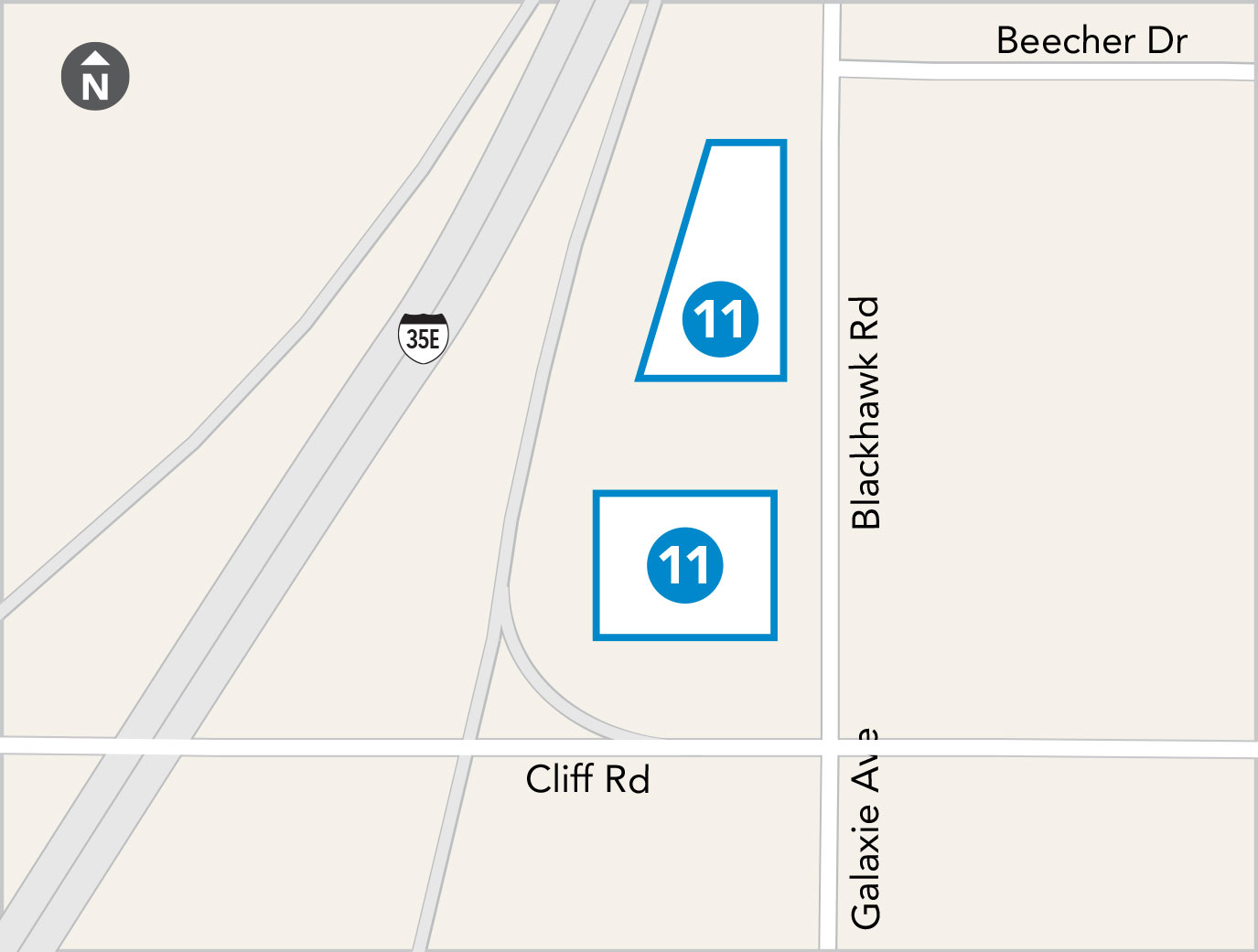 map of Blackhawk Park & Ride