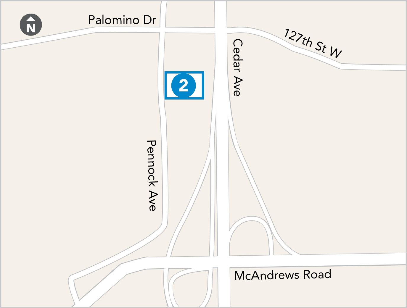 map of Palomino Hills Park & Ride