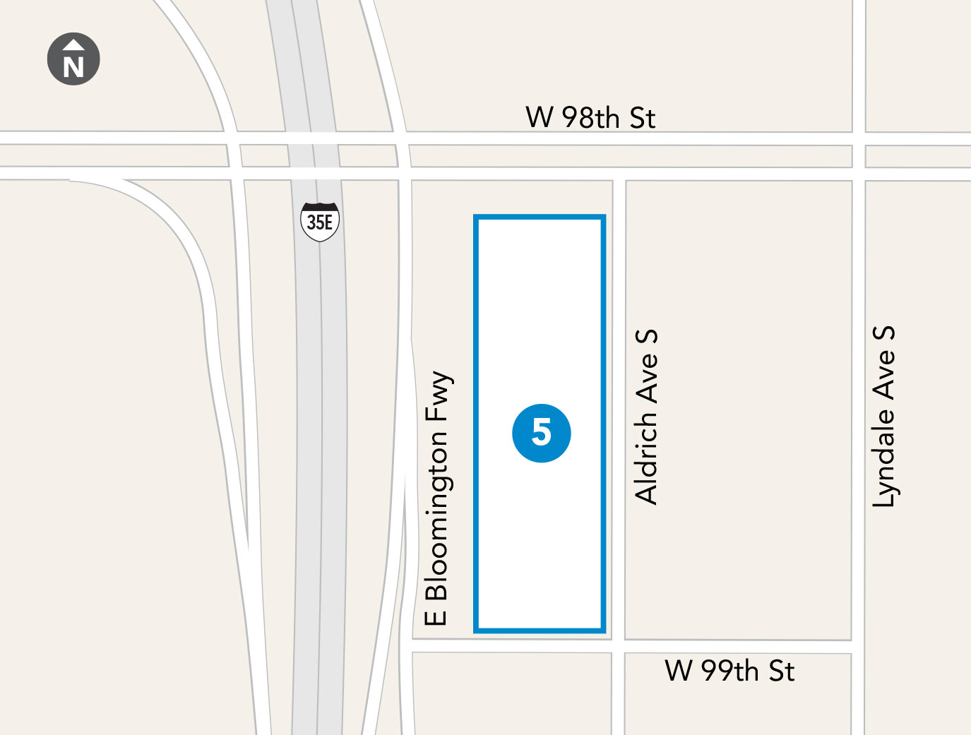 map of South Bloomington