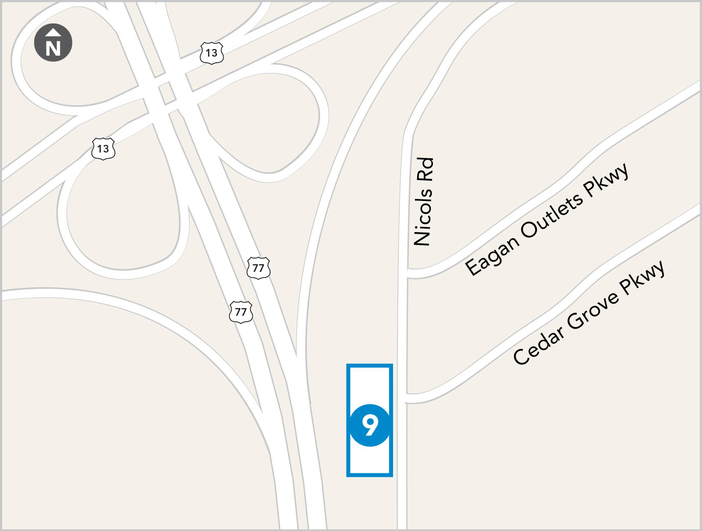 map of Cedar Grove Station
