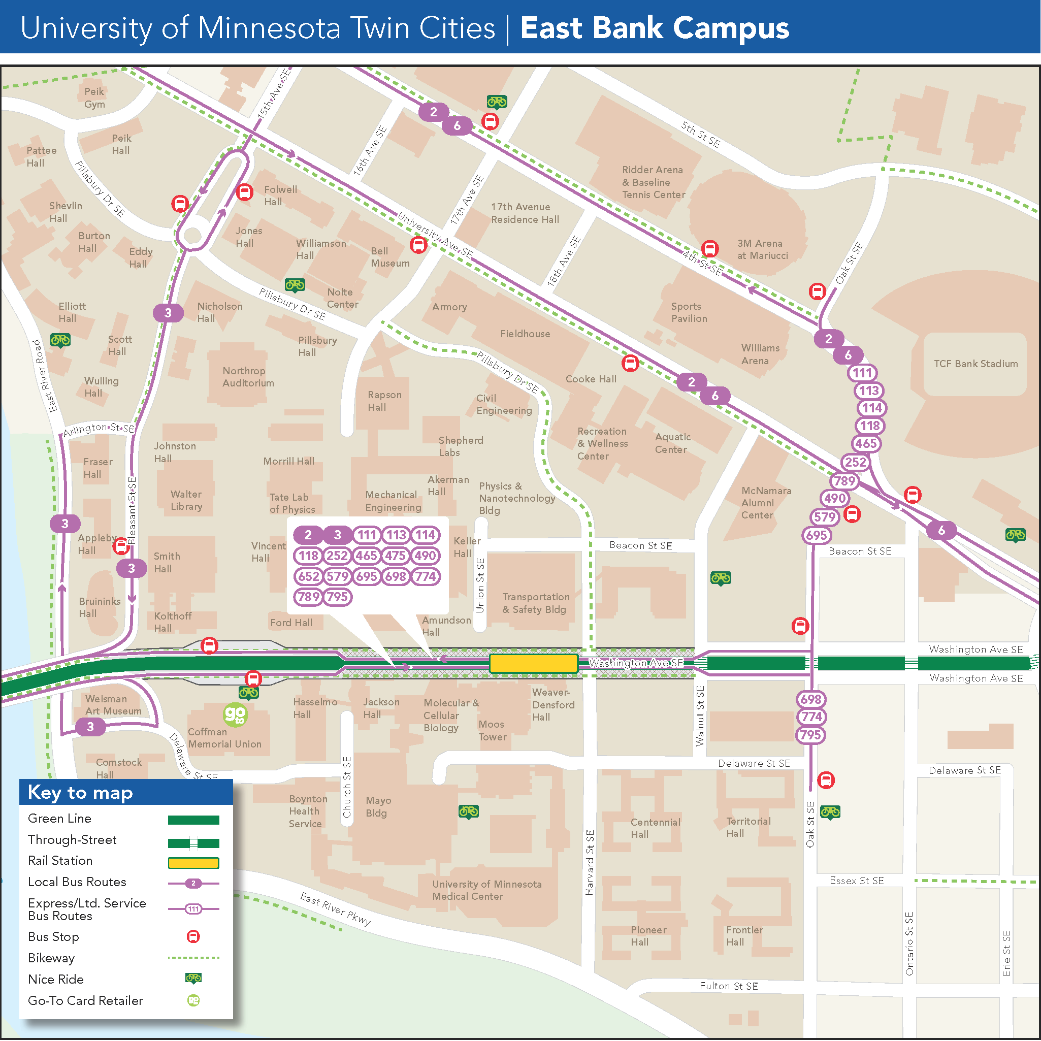 university of minnesota map University Of Minnesota Metro Transit