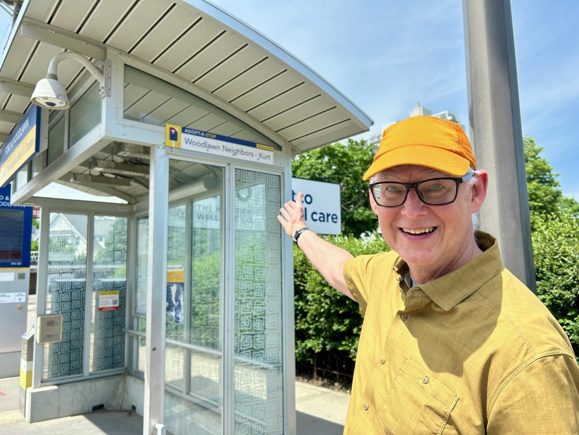 Rider Kurt at a METRO A Line station he adopted.