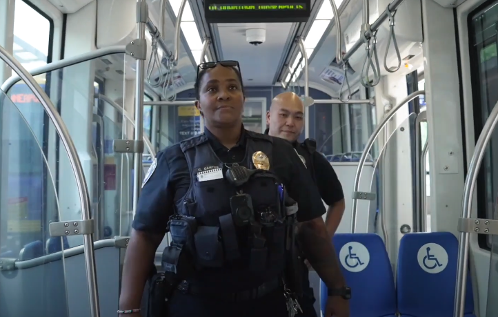 Police Officers on train